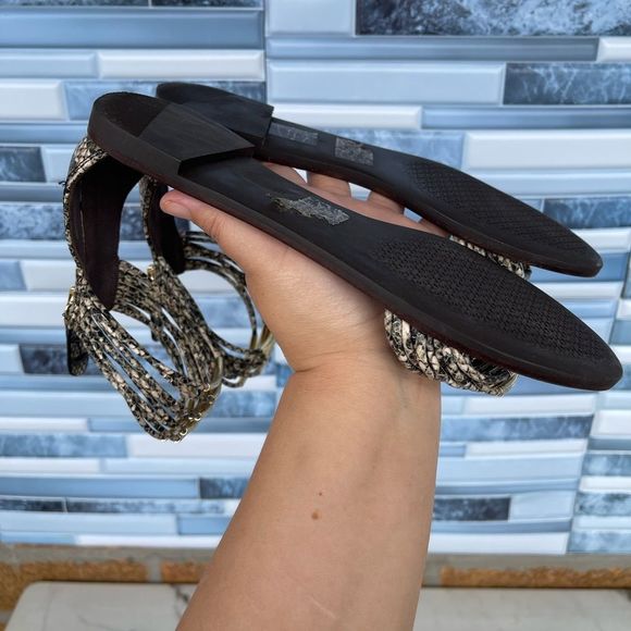 Tory Burch Gold and Brown Sandals - Picture 8 of 12